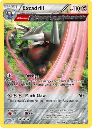 Image of Excadrill (Omega) 097/160  - Reverse Holofoil XY  Primal Clash - Holo Rare