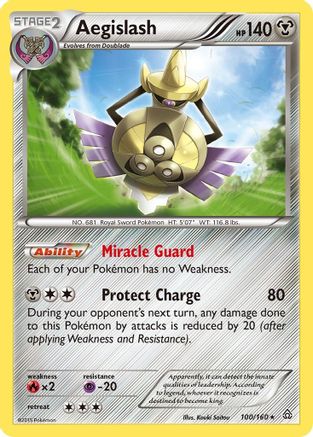 Image of Aegislash 100  - Holofoil XY  Primal Clash - Holo Rare
