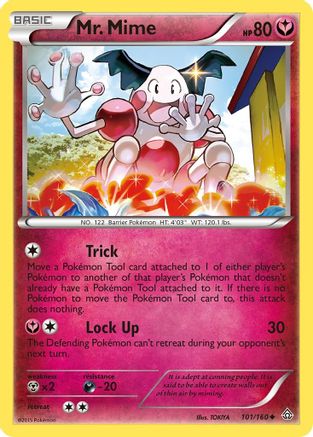 Image of Mr. Mime 101/160  - Reverse Holofoil XY  Primal Clash - Uncommon