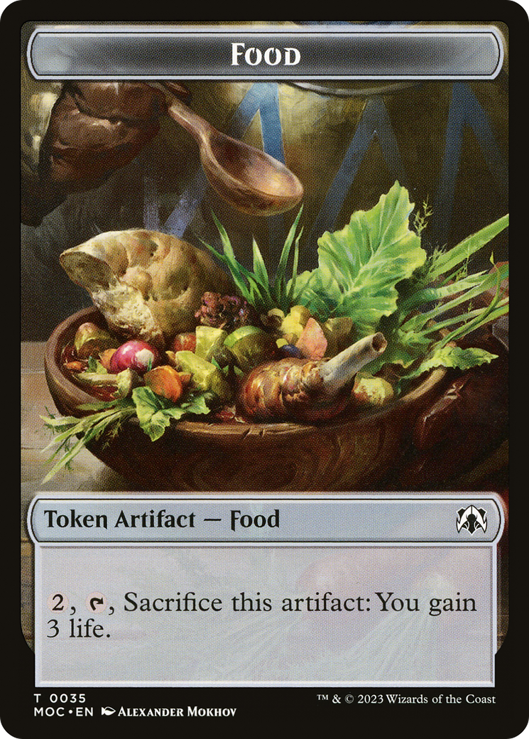 Image of Food (TMOC-035) - March of the Machine Commander Tokens