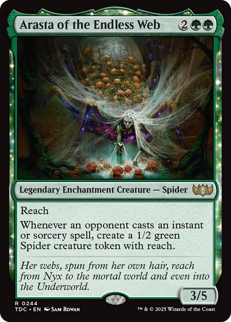 Image of Arasta of the Endless Web (TDC-244) - Commander: Tarkir: Dragonstorm: (enchantment)