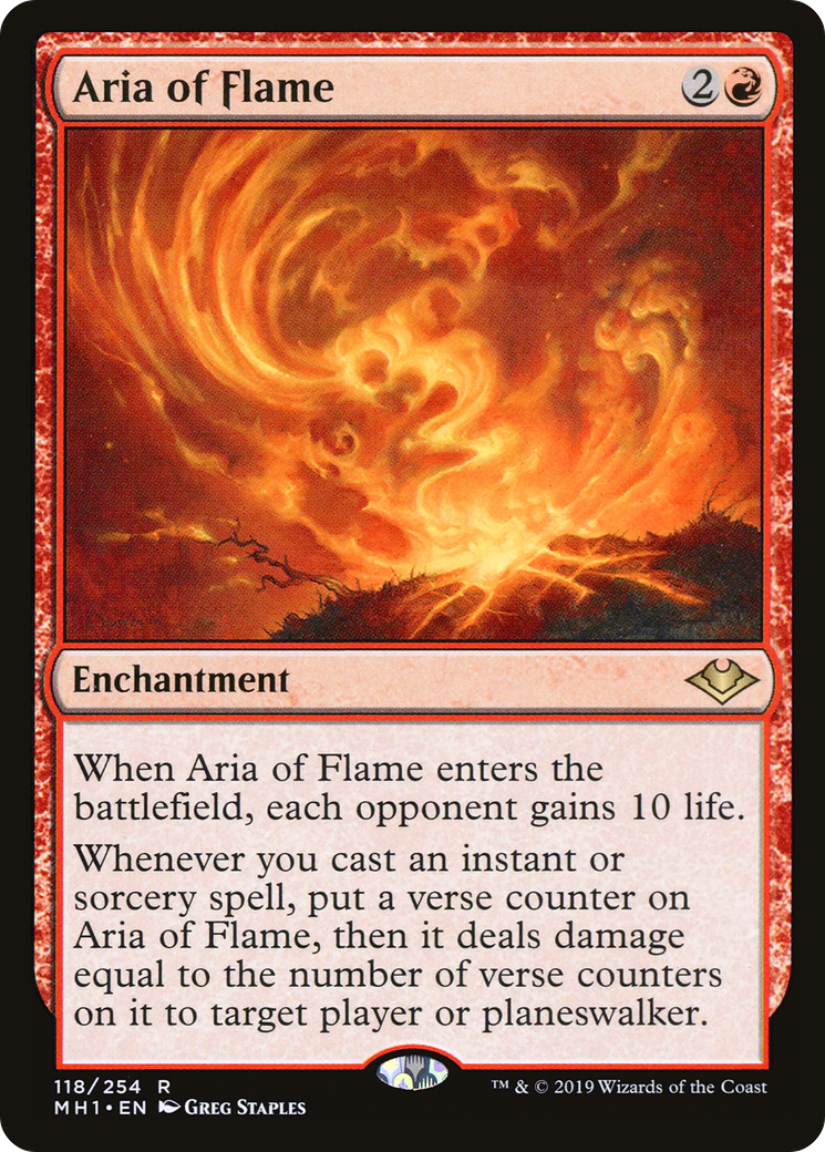 Image of Aria of Flame (MH1-118) - Modern Horizons Foil