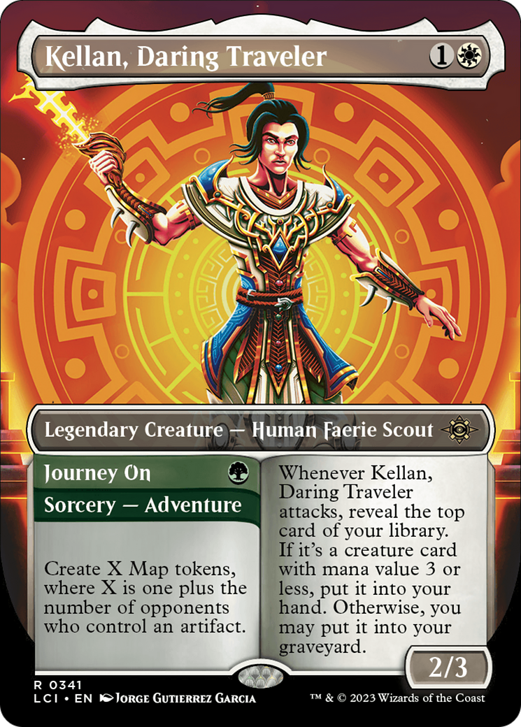 Image of Kellan, Daring Traveler (Borderless) (LCI-341) - The Lost Caverns of Ixalan (Borderless)