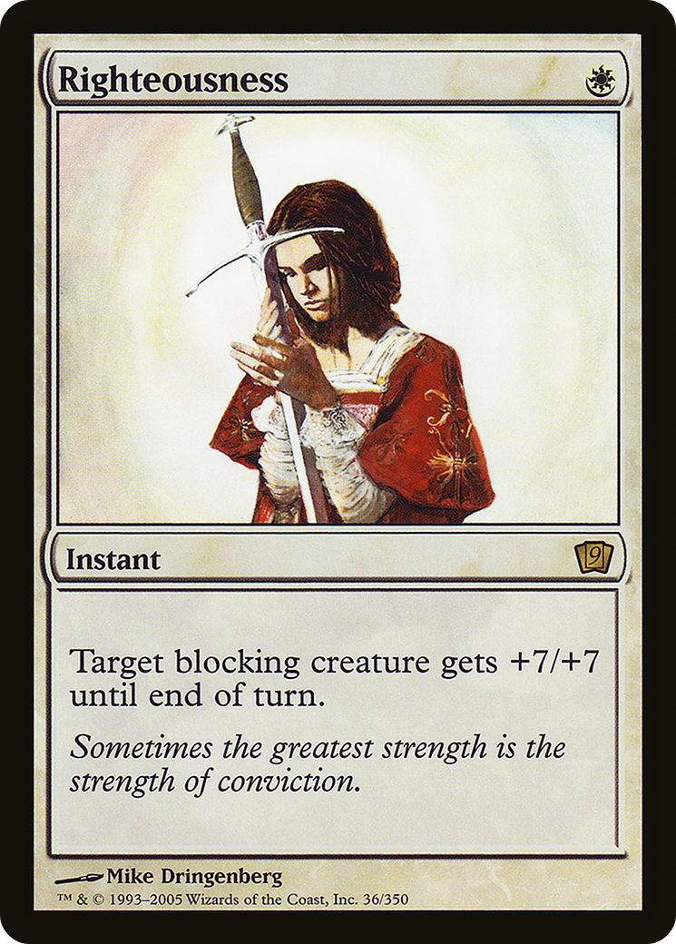 Image of Righteousness (9ED-36★) - 9th Edition Foil