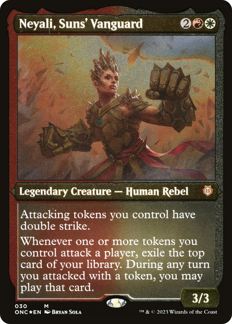 Image of Neyali, Suns' Vanguard (ONC-030) - Phyrexia: All Will Be One Commander Etched Foil