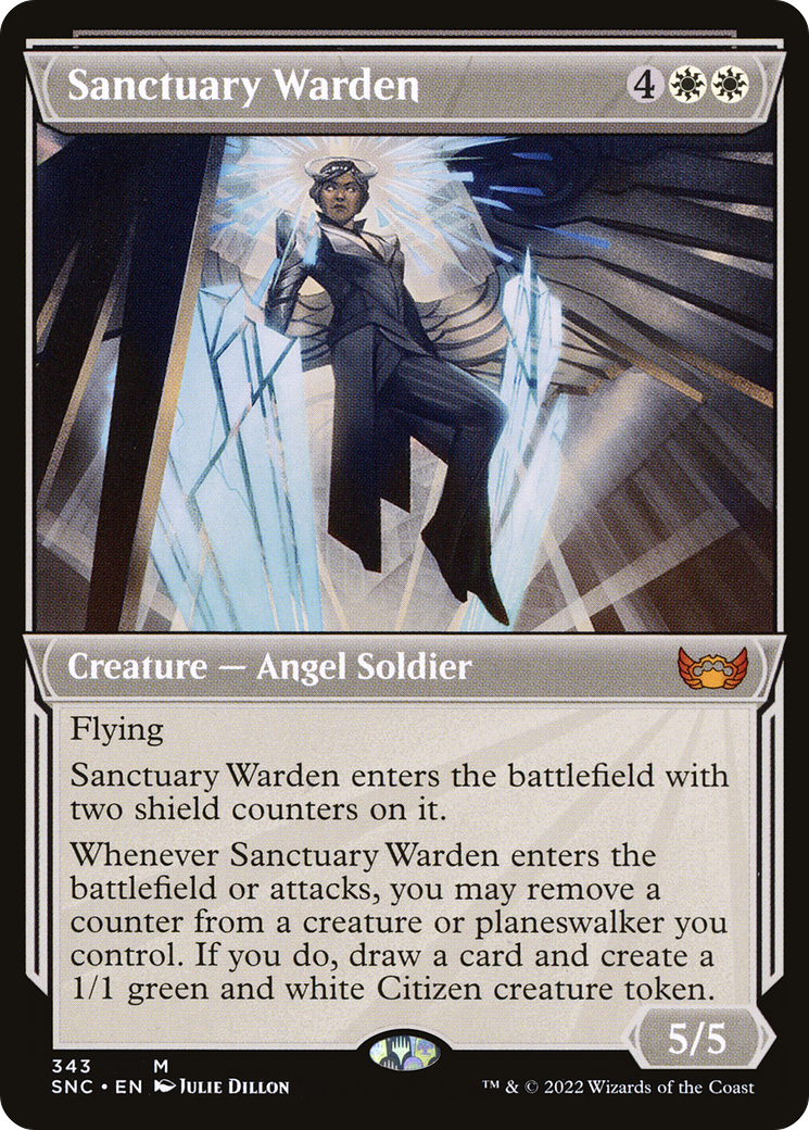 Image of Sanctuary Warden (Showcase) (SNC-343) - Streets of New Capenna: (Showcase) Foil