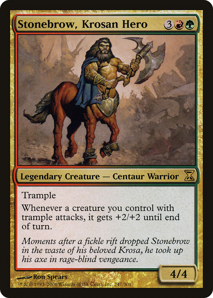 Image of Stonebrow, Krosan Hero (TSP-247) - Time Spiral Foil