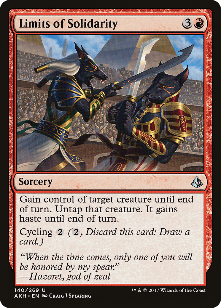 Image of Limits of Solidarity (AKH-140) - Amonkhet Foil