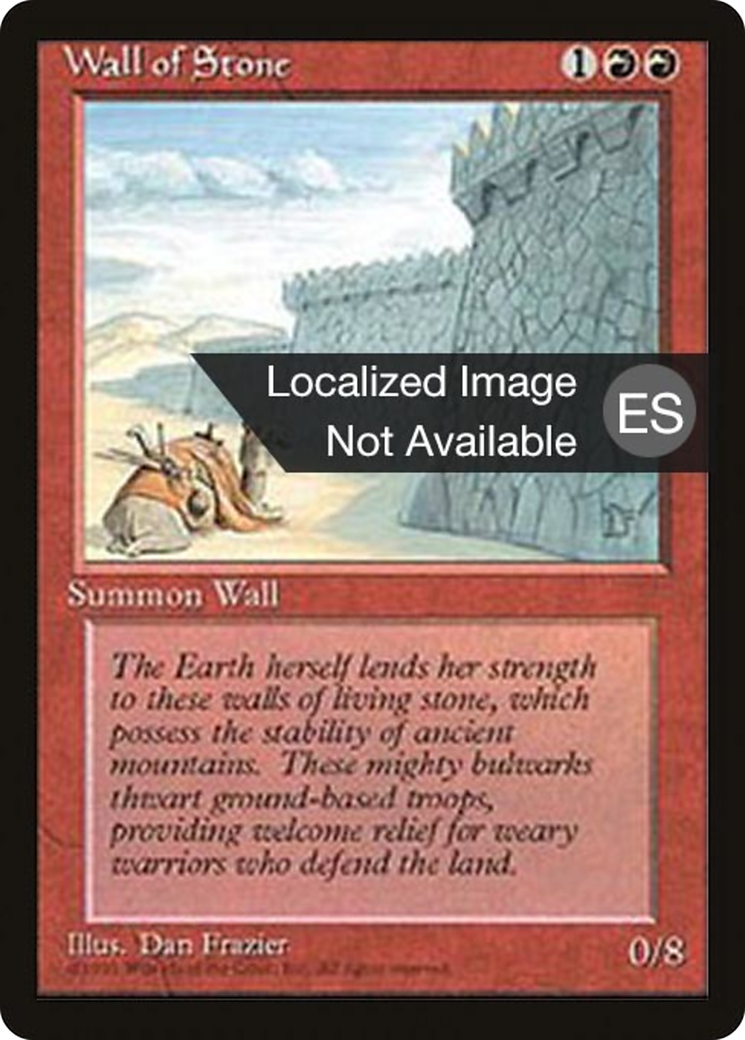 Image of Wall of Stone (4BB-) - Fourth Edition Foreign Black Border