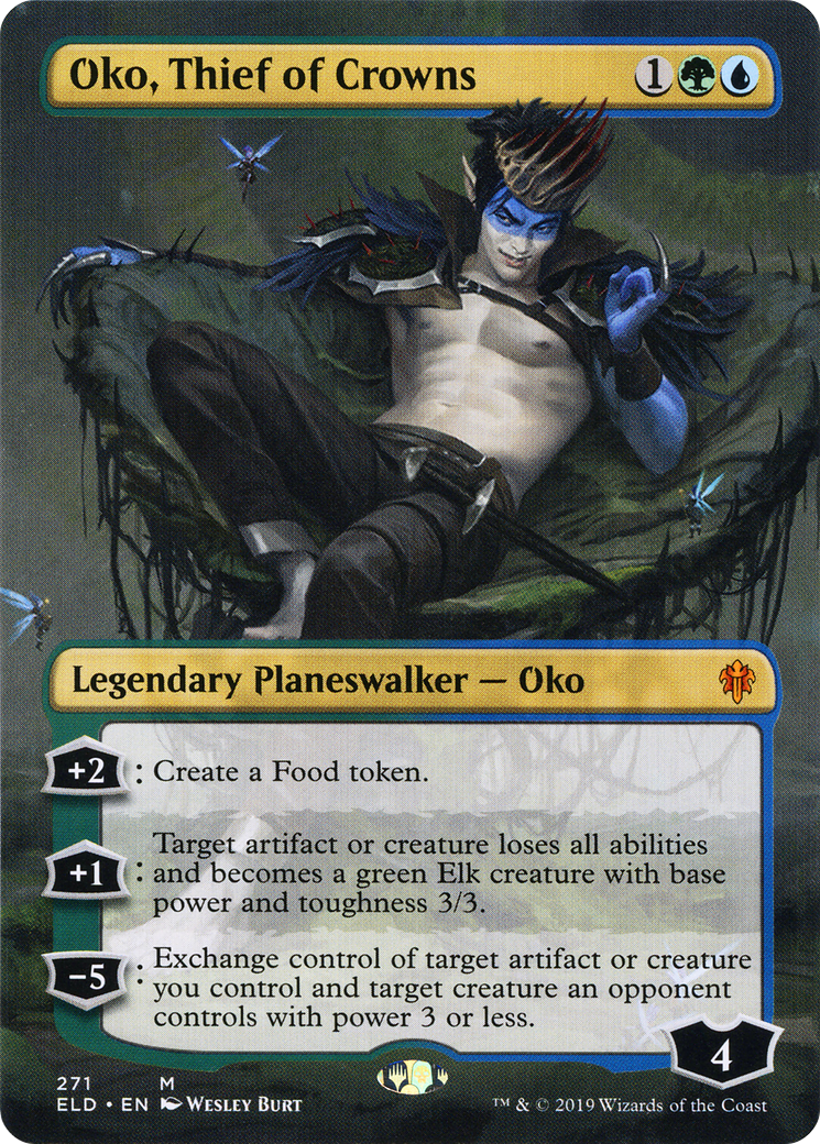 Image of Oko, Thief of Crowns (Borderless) (ELD-271) - Throne of Eldraine (Borderless)