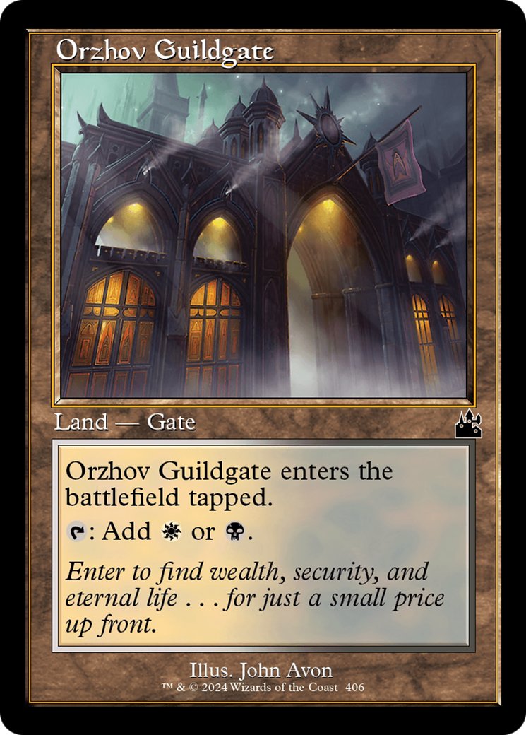 Image of Orzhov Guildgate (Retro Frame) (RVR-406) - Ravnica Remastered