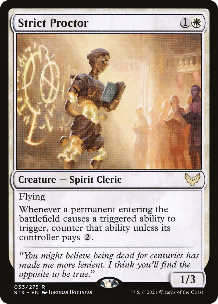 Image of Strict Proctor (STX-033) - Strixhaven: School of Mages Foil