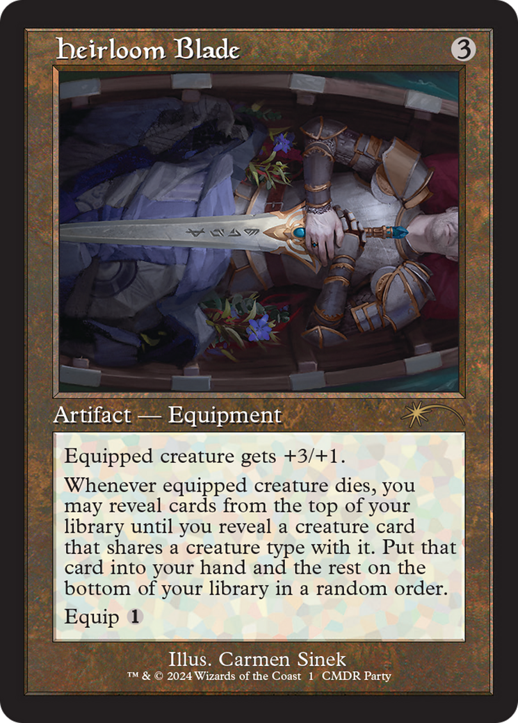Image of Heirloom Blade (Retro Frame) (WPN-001) - Wizards Play Network 2024 Foil