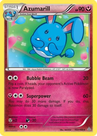 Image of Azumarill 103/160  XY  Primal Clash - Rare