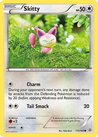 Image of Skitty 113/160  - Reverse Holofoil XY  Primal Clash - Common