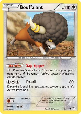 Image of Bouffalant 119  - Reverse Holofoil XY  Primal Clash - Uncommon