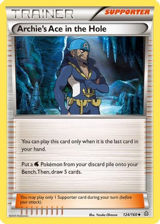 Image of Archie's Ace in the Hole 124/160  - Reverse Holofoil XY  Primal Clash - Uncommon