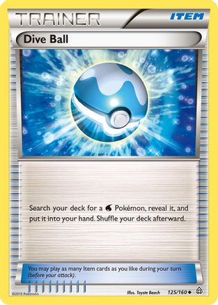Image of Dive Ball 125/160  - Reverse Holofoil XY  Primal Clash - Uncommon