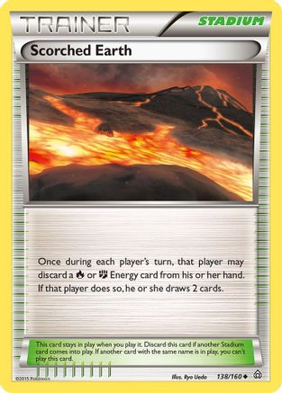 Image of Scorched Earth 138/160  - Reverse Holofoil XY  Primal Clash - Uncommon