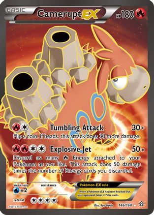 Image of Camerupt EX (146 Full Art) 146  - Holofoil XY  Primal Clash - Ultra Rare