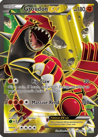 Image of Groudon EX (150 Full Art) 150/160  - Holofoil XY  Primal Clash - Ultra Rare