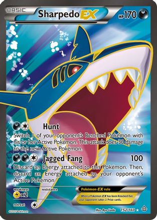 Image of Sharpedo EX (152 Full Art) 152  - Holofoil XY  Primal Clash - Ultra Rare