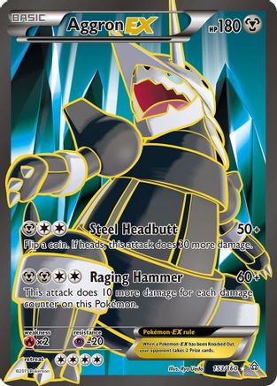 Image of Aggron EX (153 Full Art) 153/160  - Holofoil XY  Primal Clash - Ultra Rare