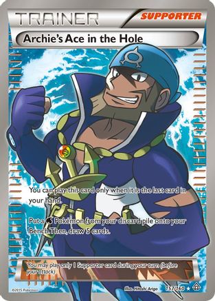 Image of Archie's Ace in the Hole (157 Full Art) 157/160  - Holofoil XY  Primal Clash - Ultra Rare