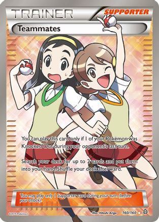 Image of Teammates (160 Full Art) 160/160  - Holofoil XY  Primal Clash - Ultra Rare