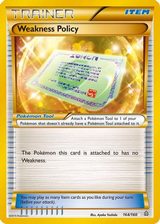 Image of Weakness Policy (164 Secret Rare) 164  - Holofoil XY  Primal Clash - Secret Rare