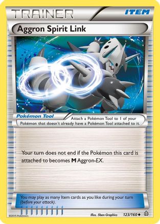 Image of Aggron Spirit Link 123  - Reverse Holofoil XY  Primal Clash - Uncommon