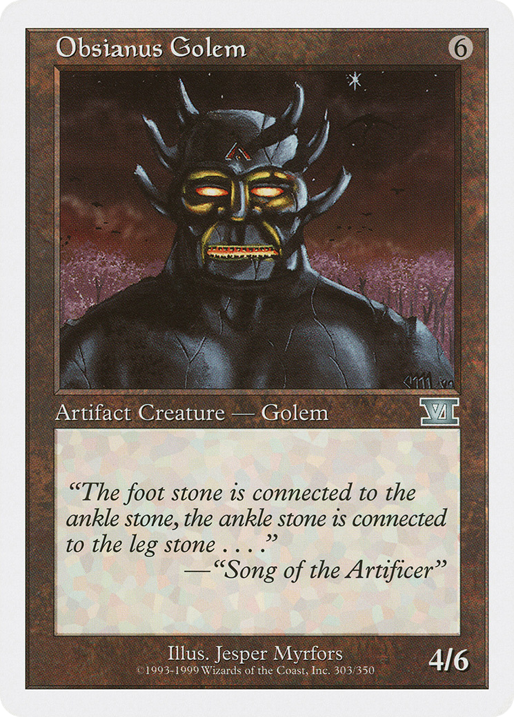 Image of Obsianus Golem (6ED-303) - Classic Sixth Edition