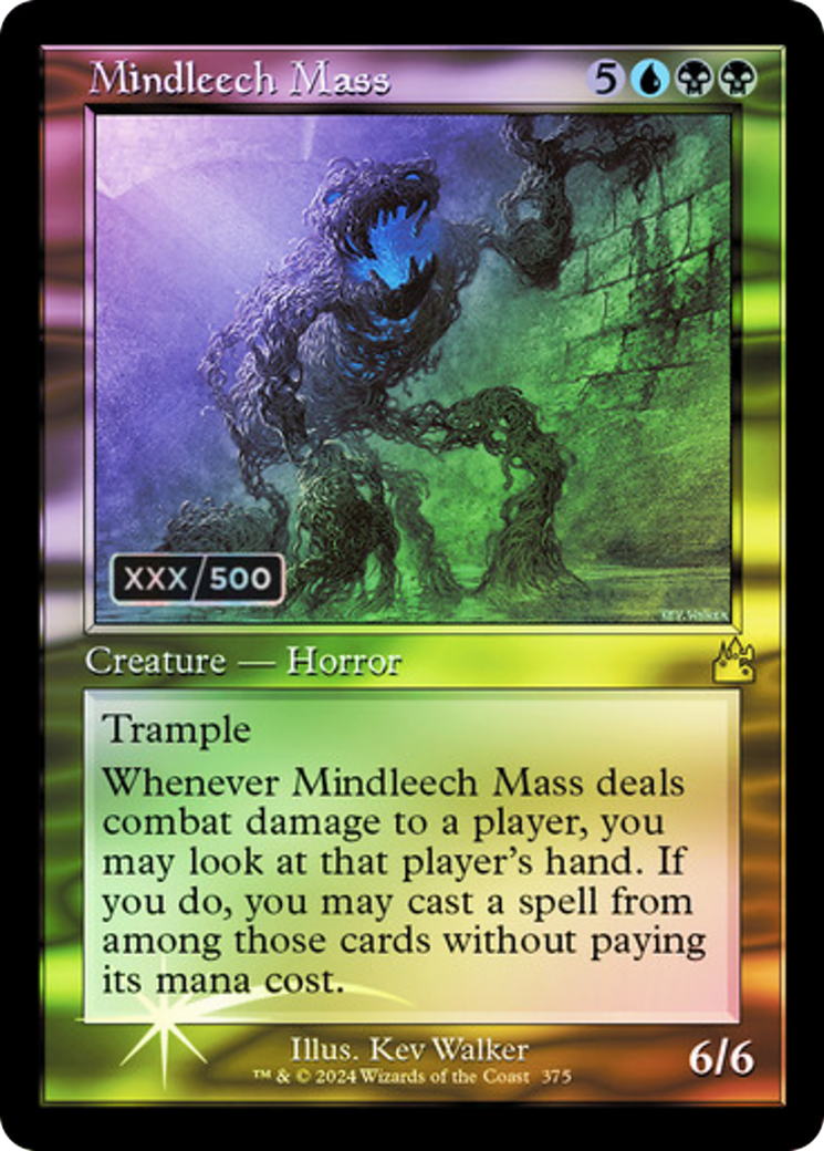 Image of Mindleech Mass (Retro Frame) (Serial Numbered) (RVR-375) - Ravnica Remastered Foil