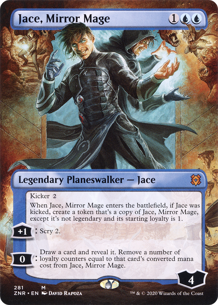 Image of Jace, Mirror Mage (Borderless) (ZNR-281) - Zendikar Rising (Borderless) Foil