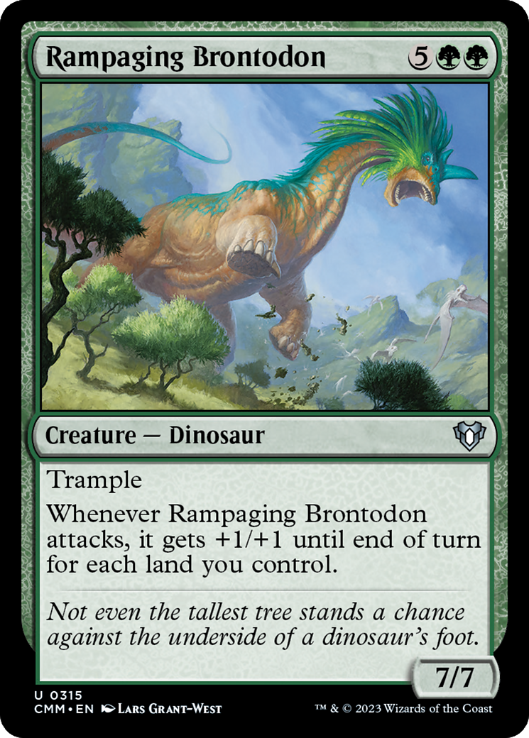 Image of Rampaging Brontodon (CMM-315) - Commander Masters