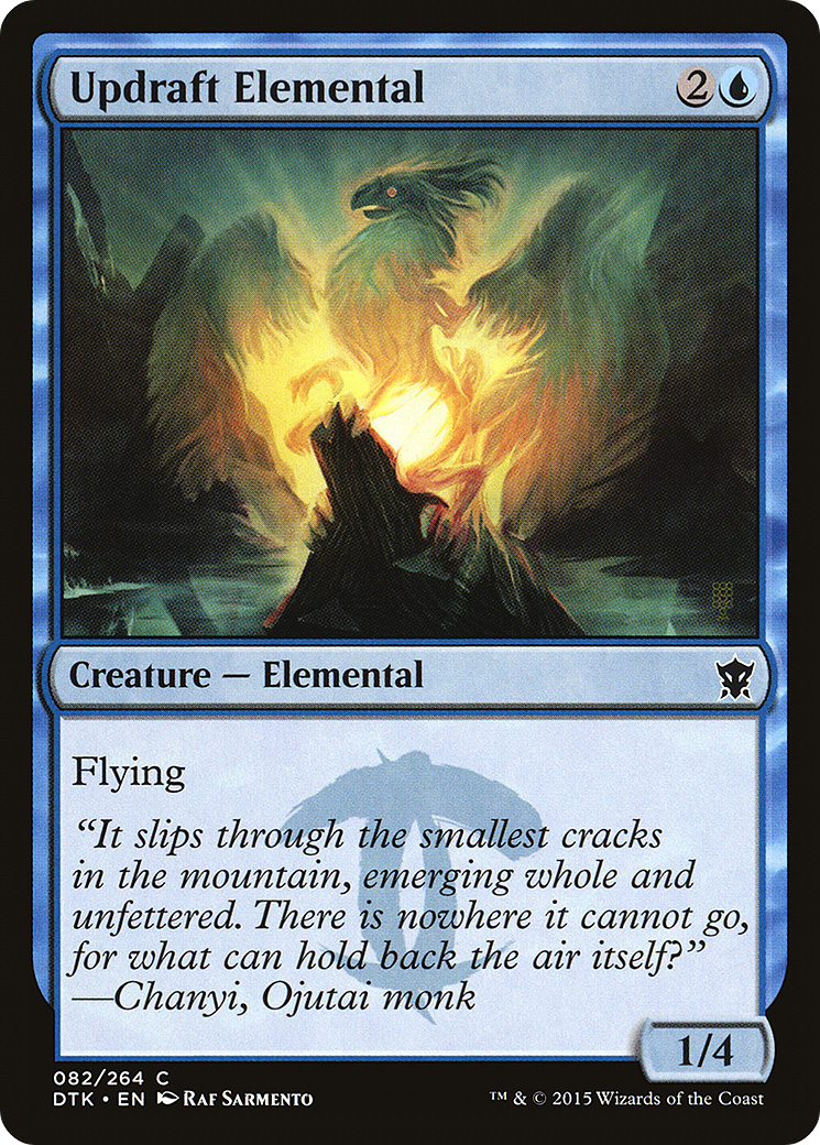Image of Updraft Elemental (DTK-082) - Dragons of Tarkir Foil