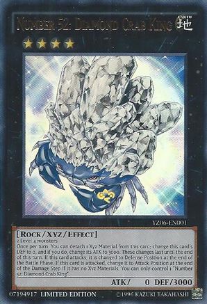 Image of Number 52: Diamond Crab King (YZ06-EN001) - Yu-Gi-Oh! ZEXAL Manga Promotional Cards Limited