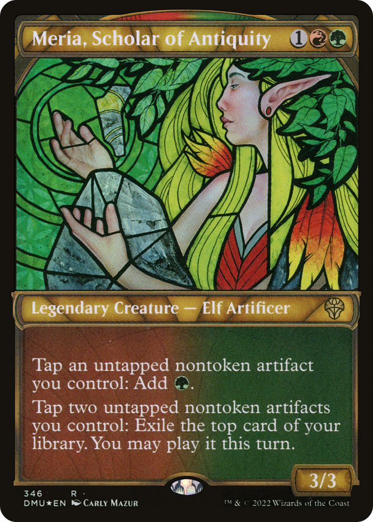 Image of Meria, Scholar of Antiquity (Textured Foil) (DMU-346) - Dominaria United: (Showcase) Foil
