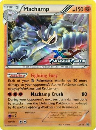 Image of Machamp (Prerelease) [Staff] XY13  - Holofoil XY Promos - Promo
