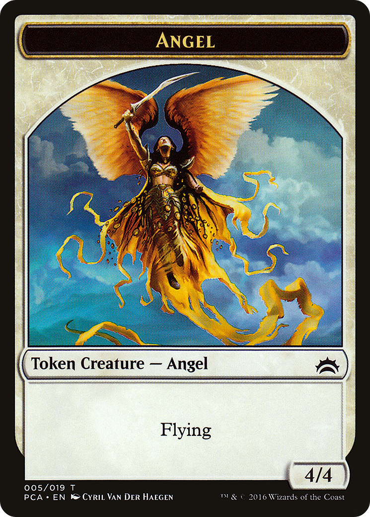 Image of Angel // Saproling Double-sided Token (PCA-005) - Planechase Anthology Tokens