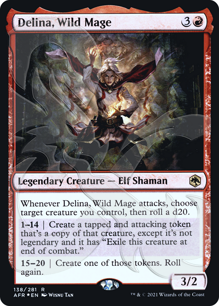 Image of Delina, Wild Mage (AFR&-138) - Adventures in the Forgotten Realms Promos Foil