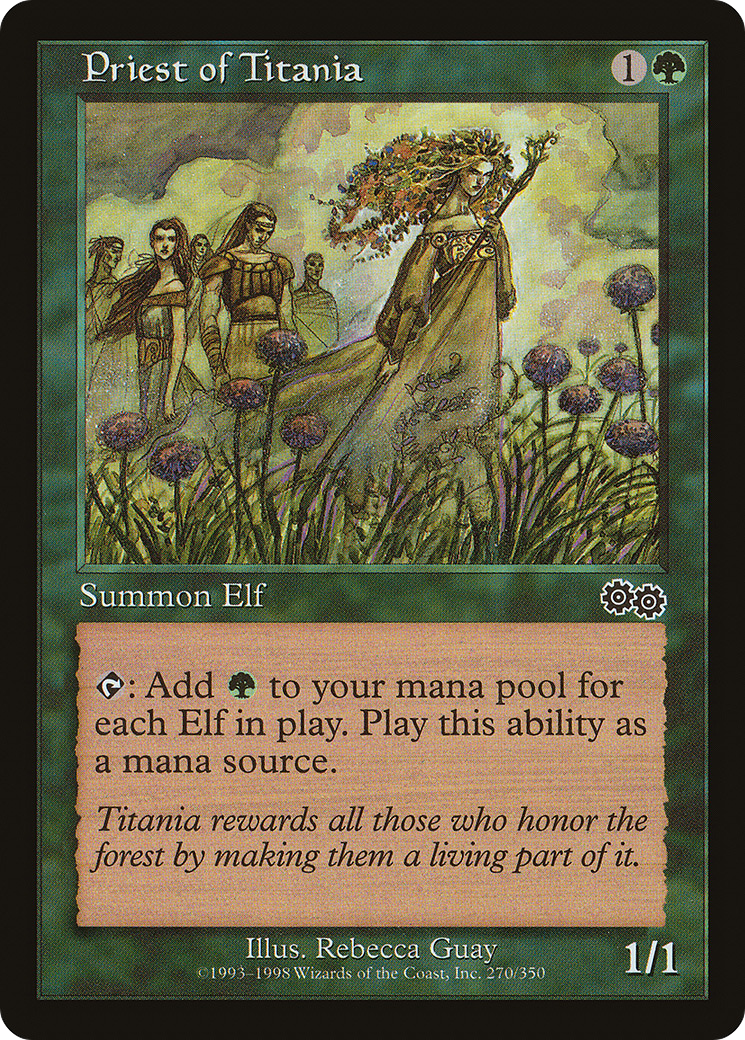 Image of Priest of Titania (USG-270) - Urza's Saga