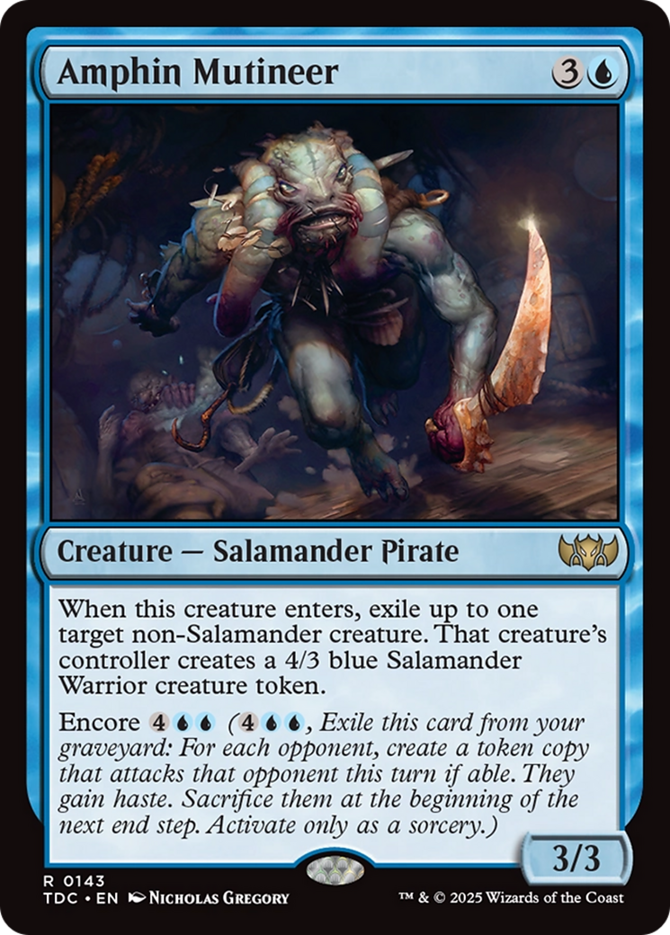 Image of Amphin Mutineer (TDC-143) - Commander: Tarkir: Dragonstorm
