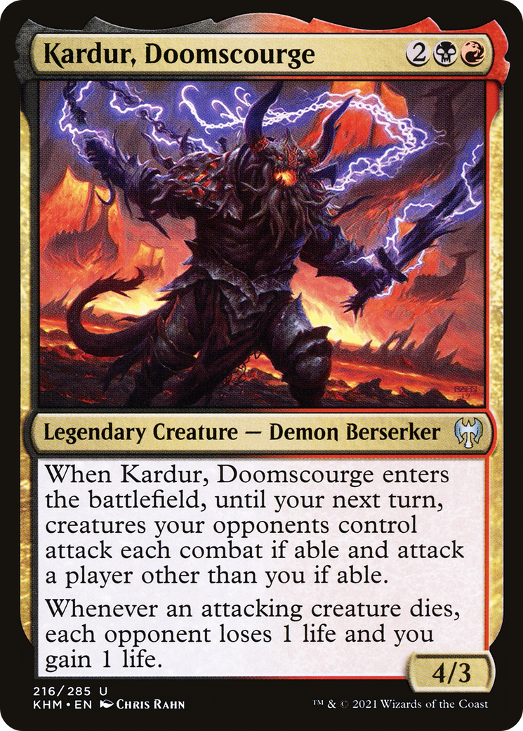 Image of Kardur, Doomscourge (KHM-216) - Kaldheim