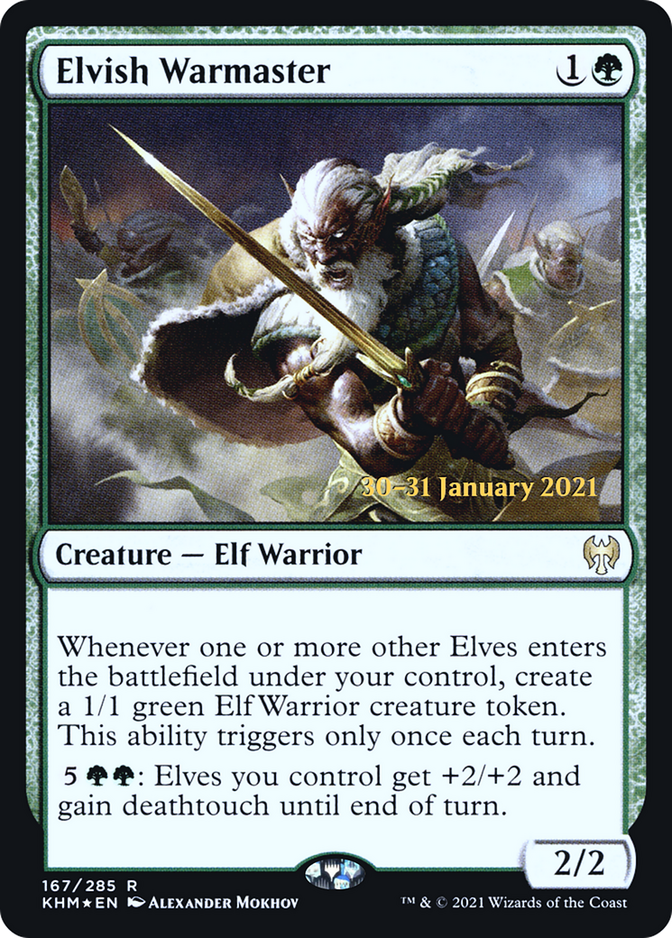 Image of Elvish Warmaster (PRE-167S) - Kaldheim Promos Foil