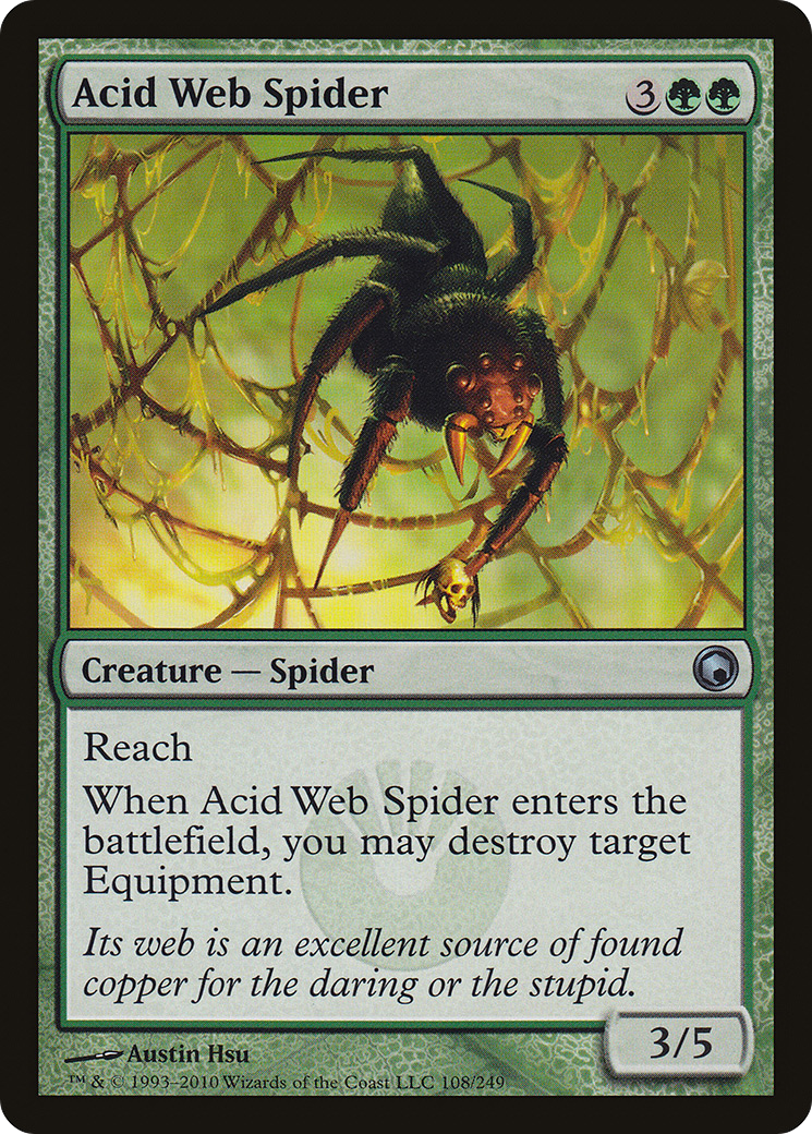 Image of Acid Web Spider (SOM-108) - Scars of Mirrodin Foil