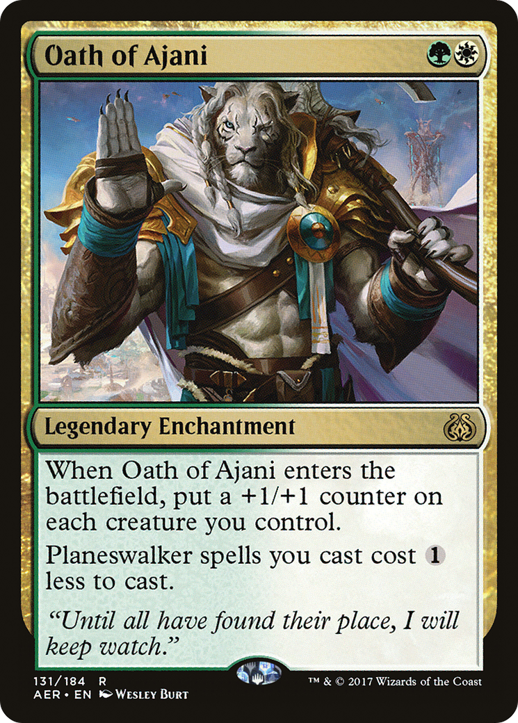 Image of Oath of Ajani (AER-131) - Aether Revolt Foil
