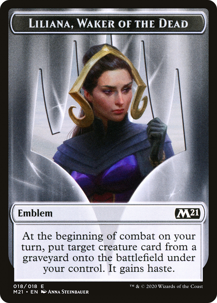 Image of Liliana, Waker of the Dead Emblem (TM21-018) - Core Set 2021 Tokens
