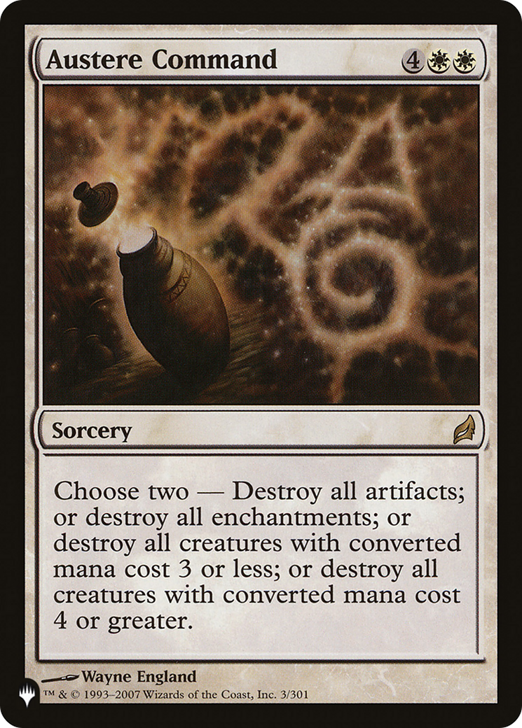 Image of Austere Command (LIST-LRW-3) - The List