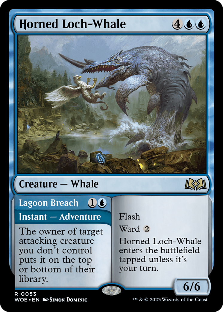 Image of Horned Loch-Whale (WOE-053) - Wilds of Eldraine Foil